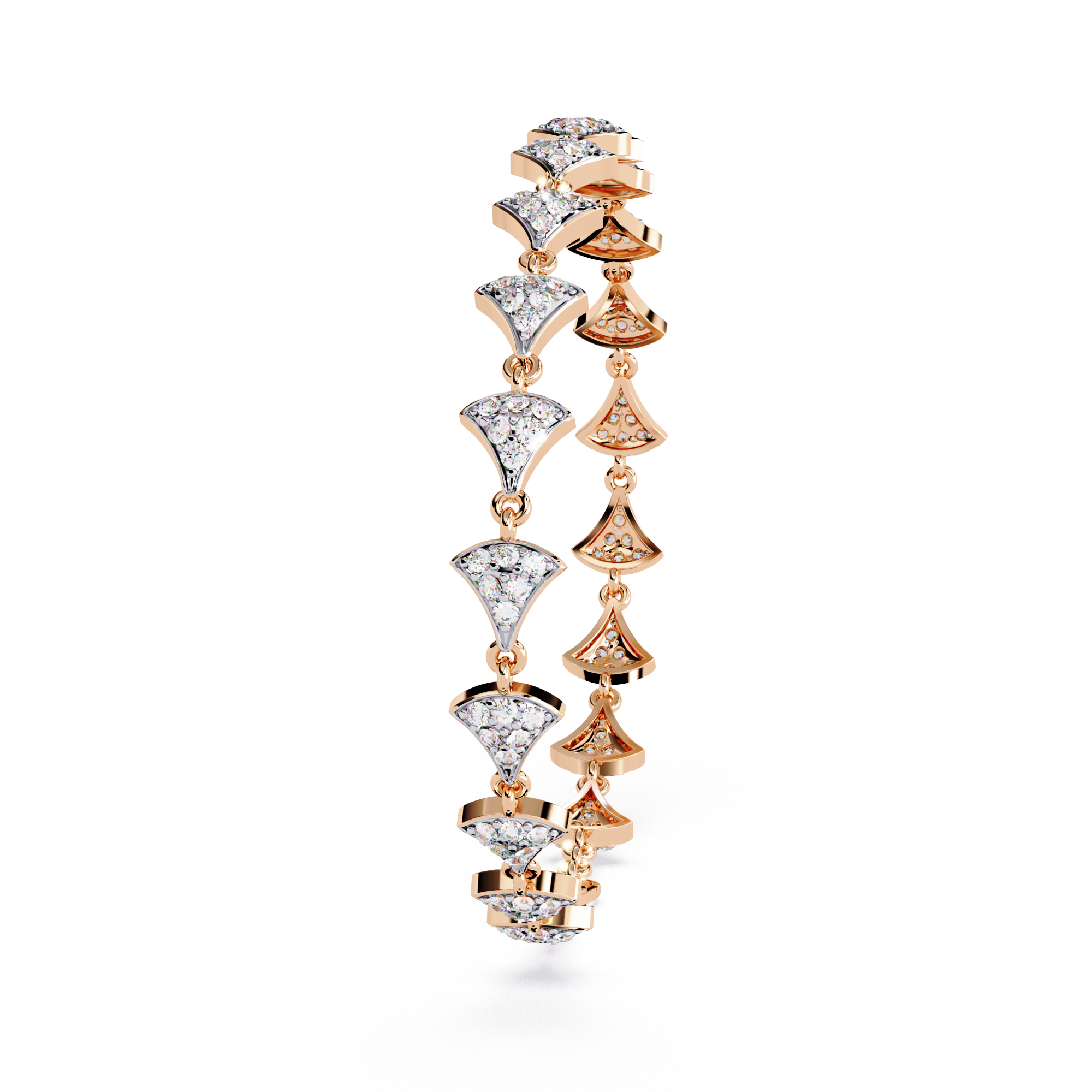 Solitairekart 1.05ct X and O Natural Diamond Tennis Bracelet-HI Color, VS-SI Clarity